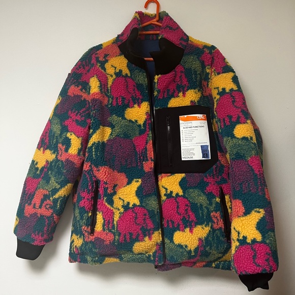 Aelfric Eden Tie dye "Wearable on both sides" Winter Coat - Picture 3 of 6